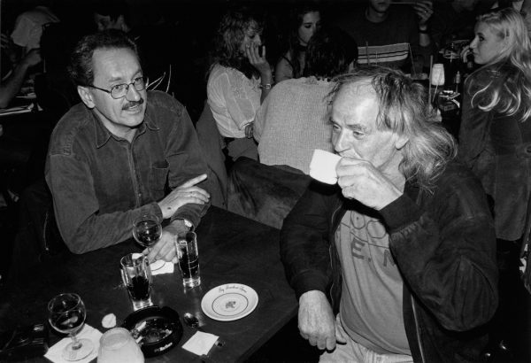 Wolfgang Nöth (r.) und Christian Ude, Alt OB, 2001 im Nachtcafé des Kunstpark Ost. © Volker Derlath